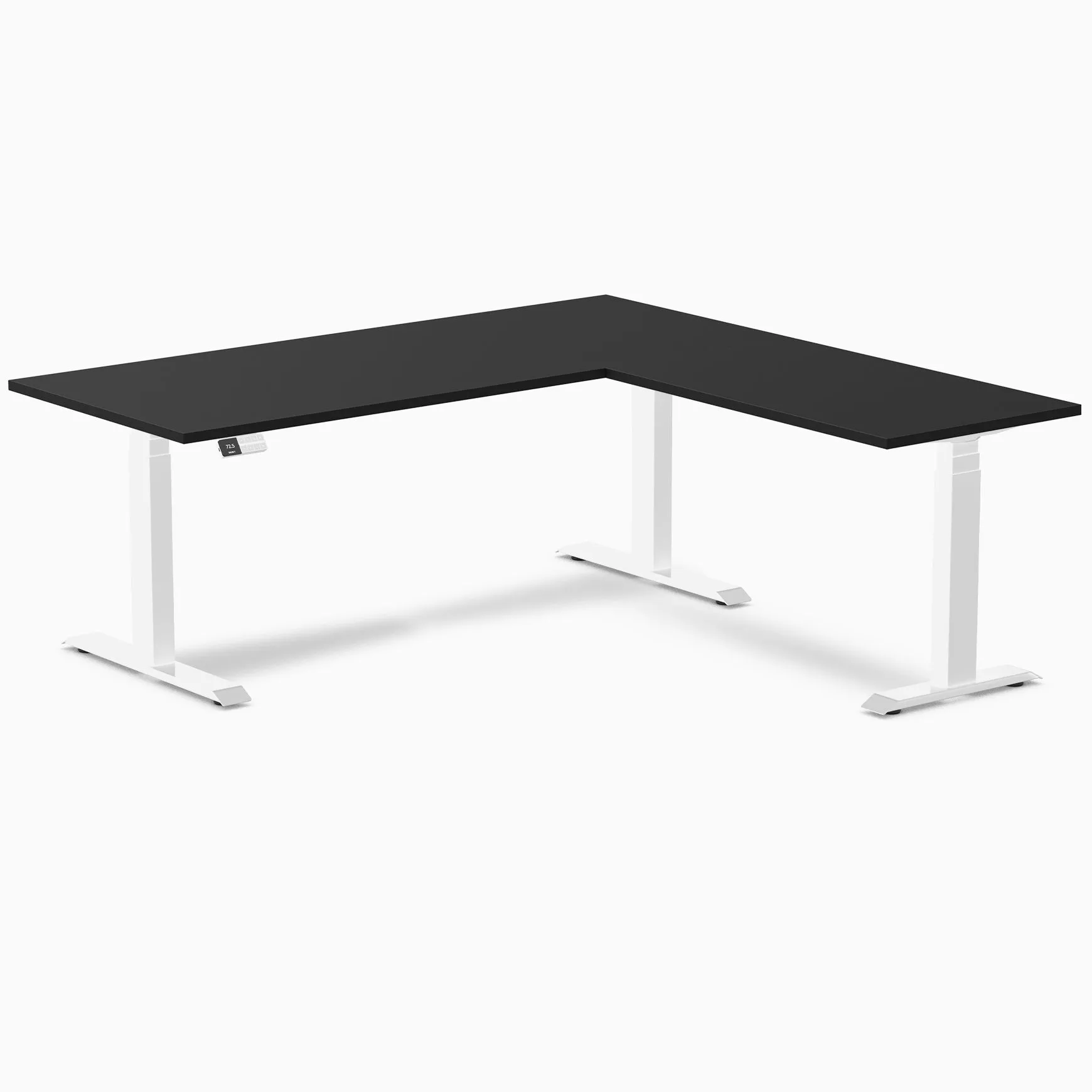 Desky Eco L-Shape Melamine Sit Stand Desk