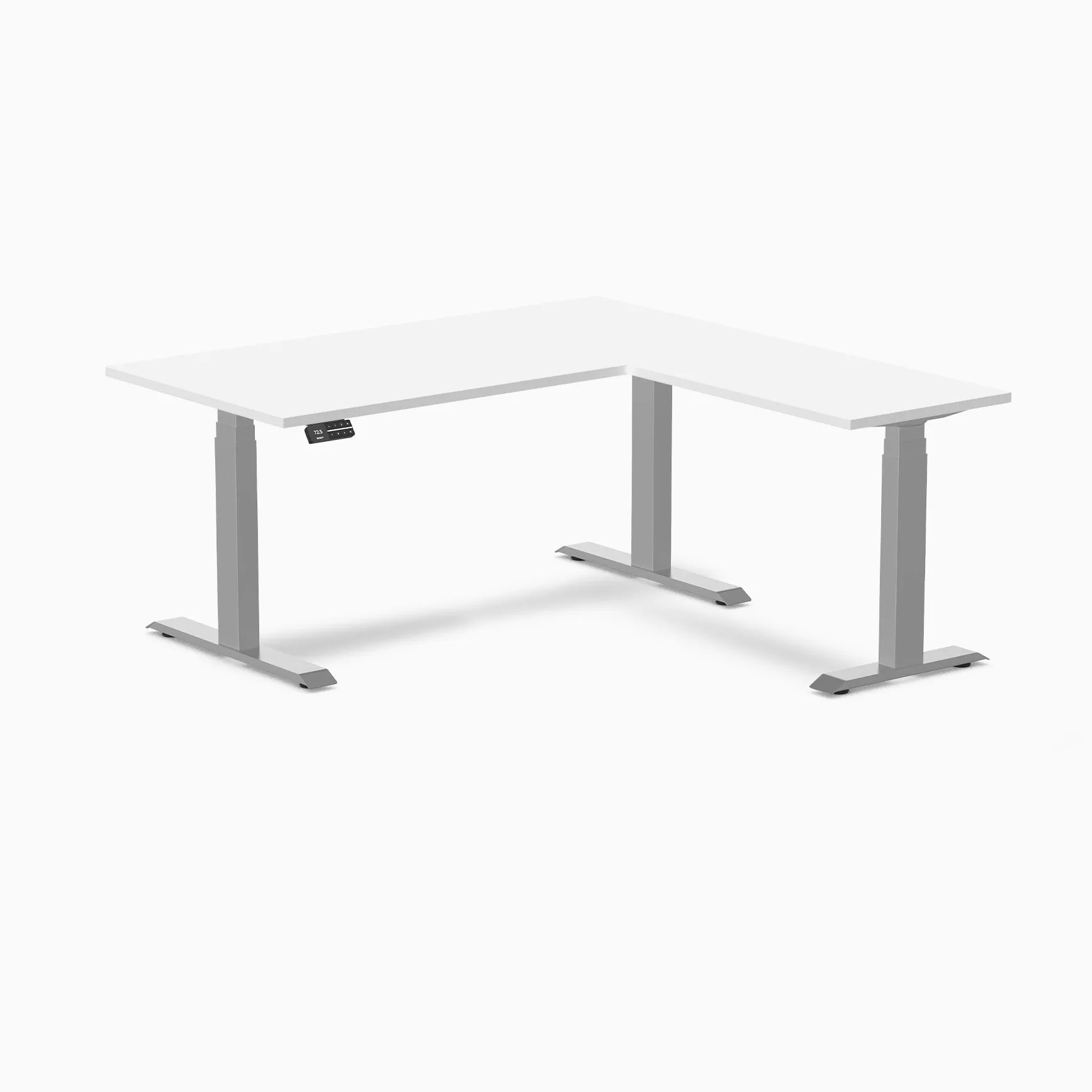 Desky Eco L-Shape Melamine Sit Stand Desk