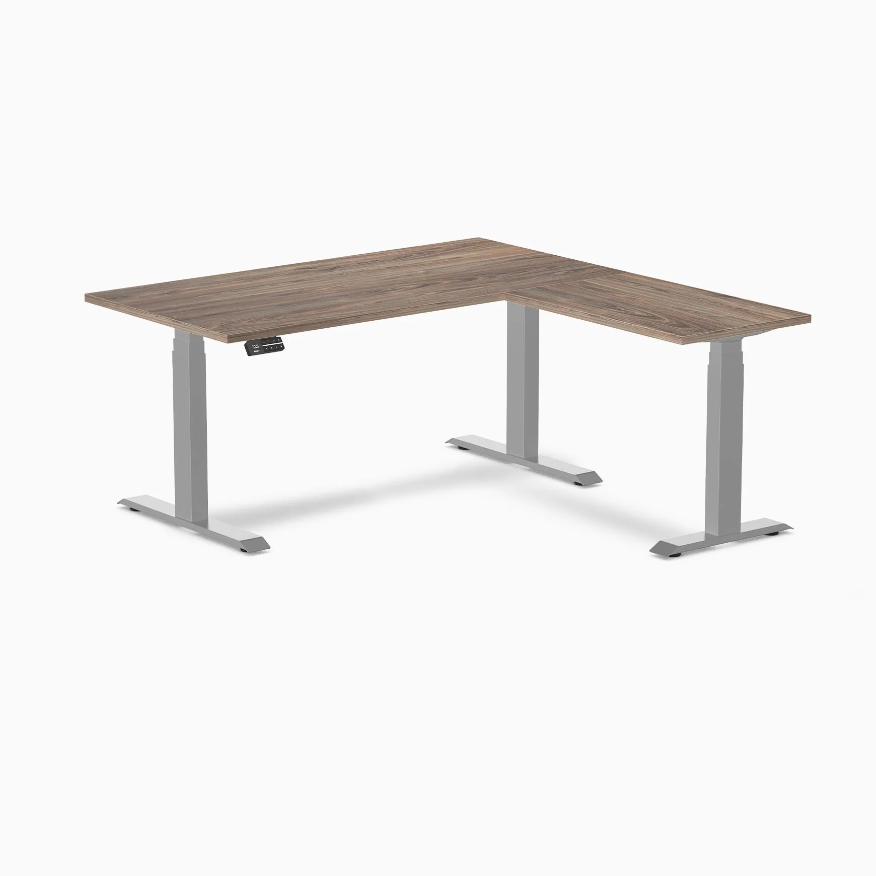 Desky Eco L-Shape Melamine Sit Stand Desk