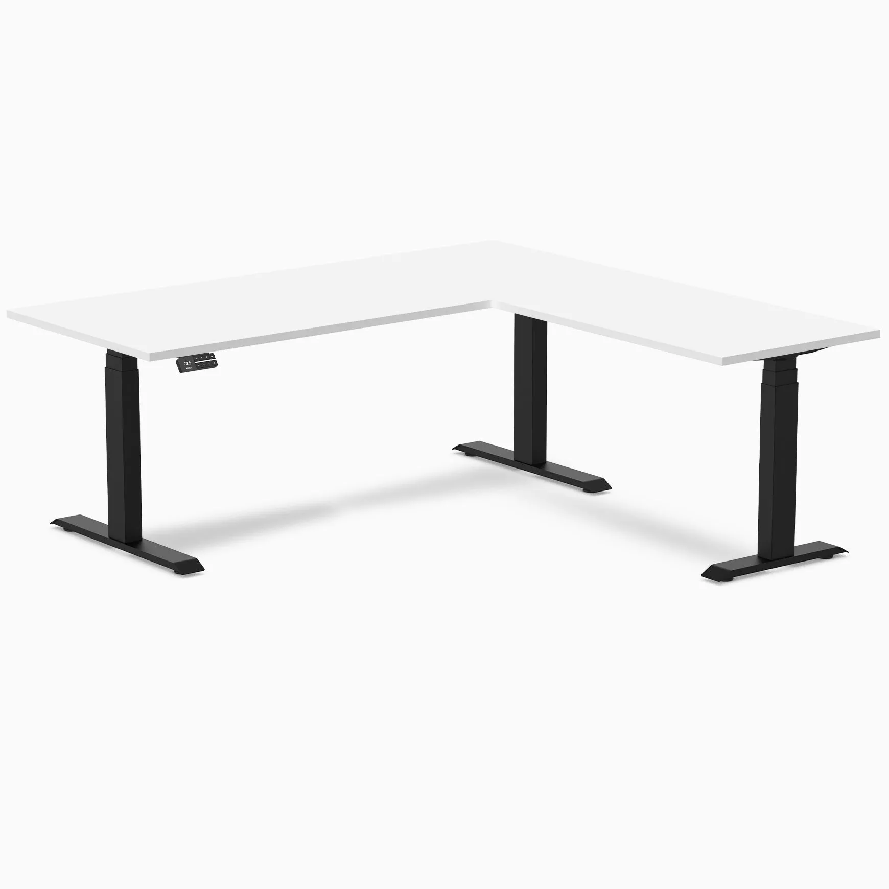 Desky Eco L-Shape Melamine Sit Stand Desk