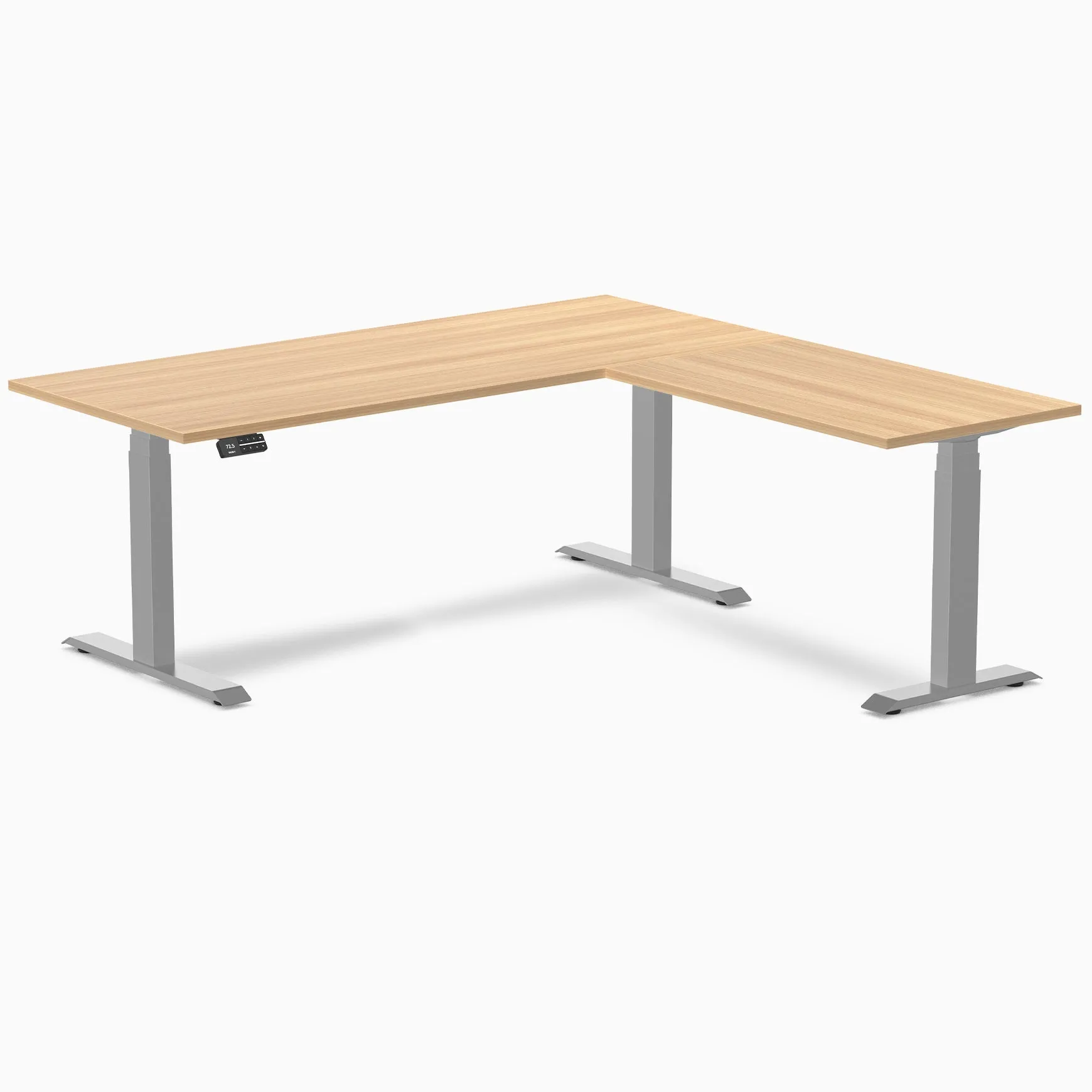 Desky Eco L-Shape Melamine Sit Stand Desk