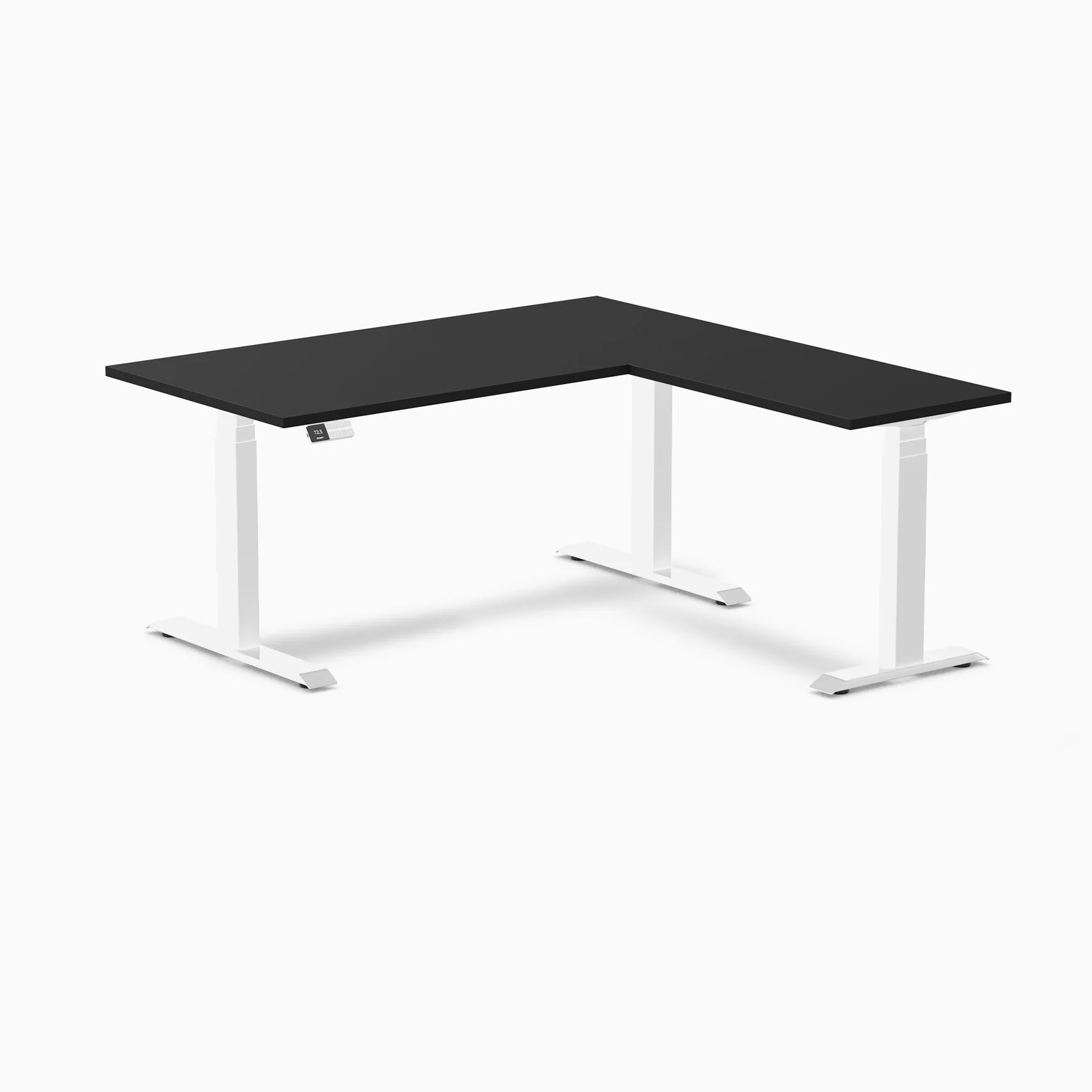 Desky Eco L-Shape Melamine Sit Stand Desk