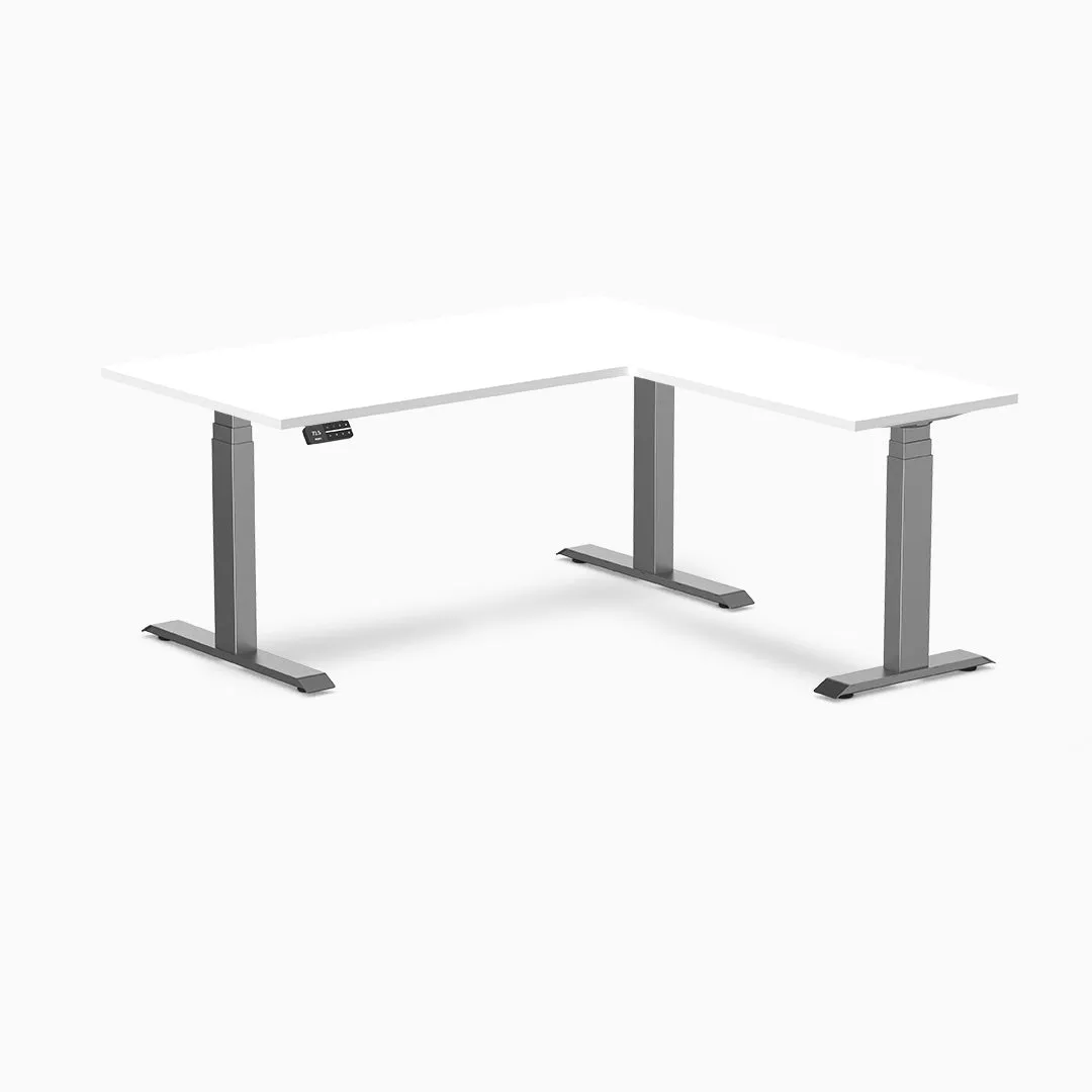 Desky Eco L-Shape Melamine Sit Stand Desk