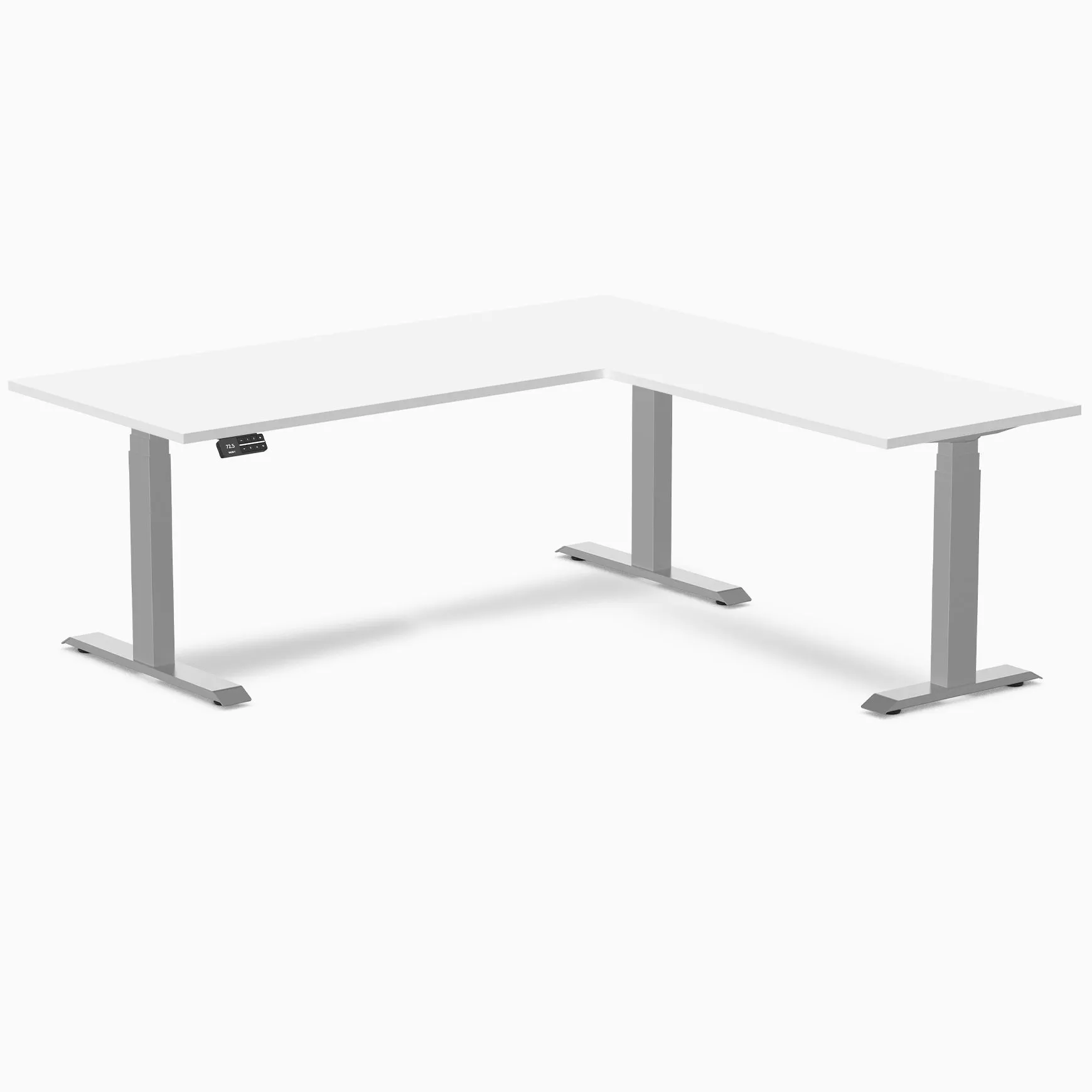 Desky Eco L-Shape Melamine Sit Stand Desk