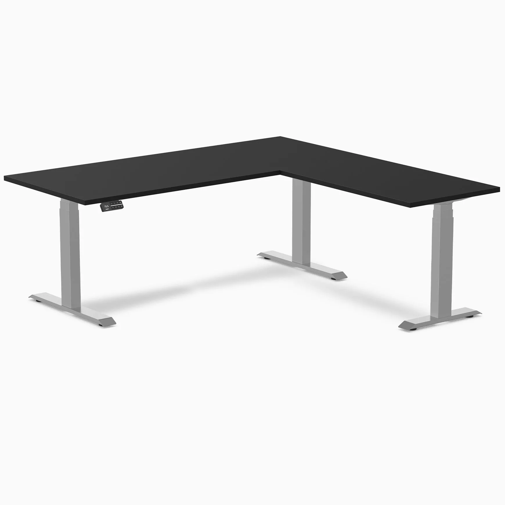 Desky Eco L-Shape Melamine Sit Stand Desk