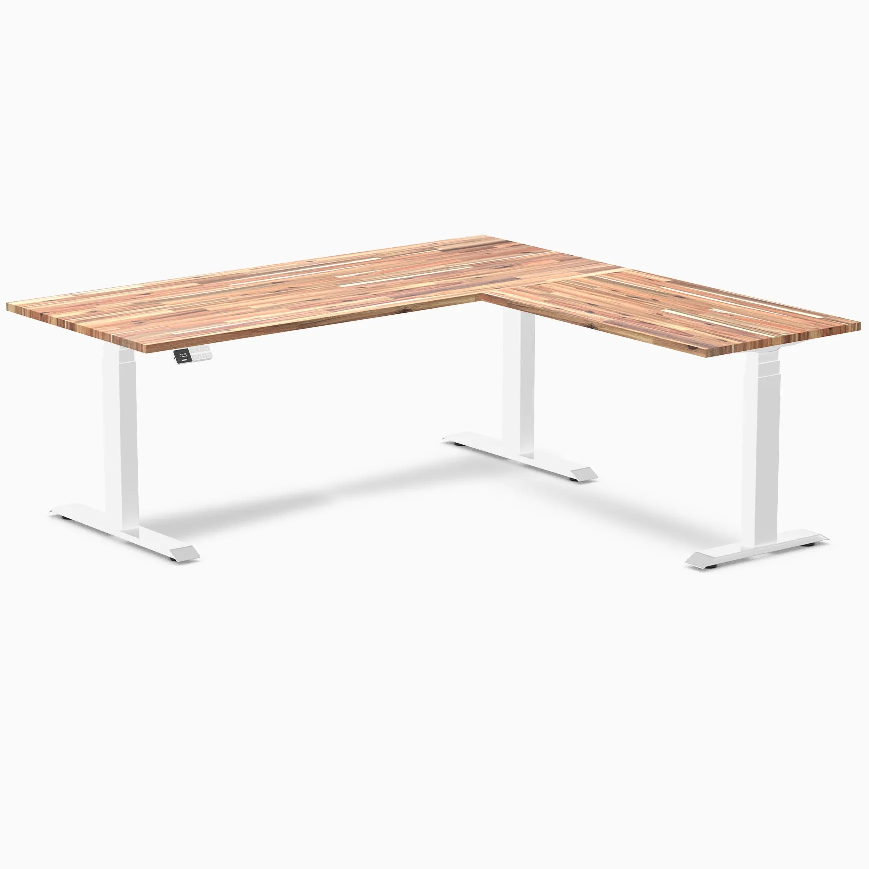 Desky Softwood L-Shape Sit Stand Desk