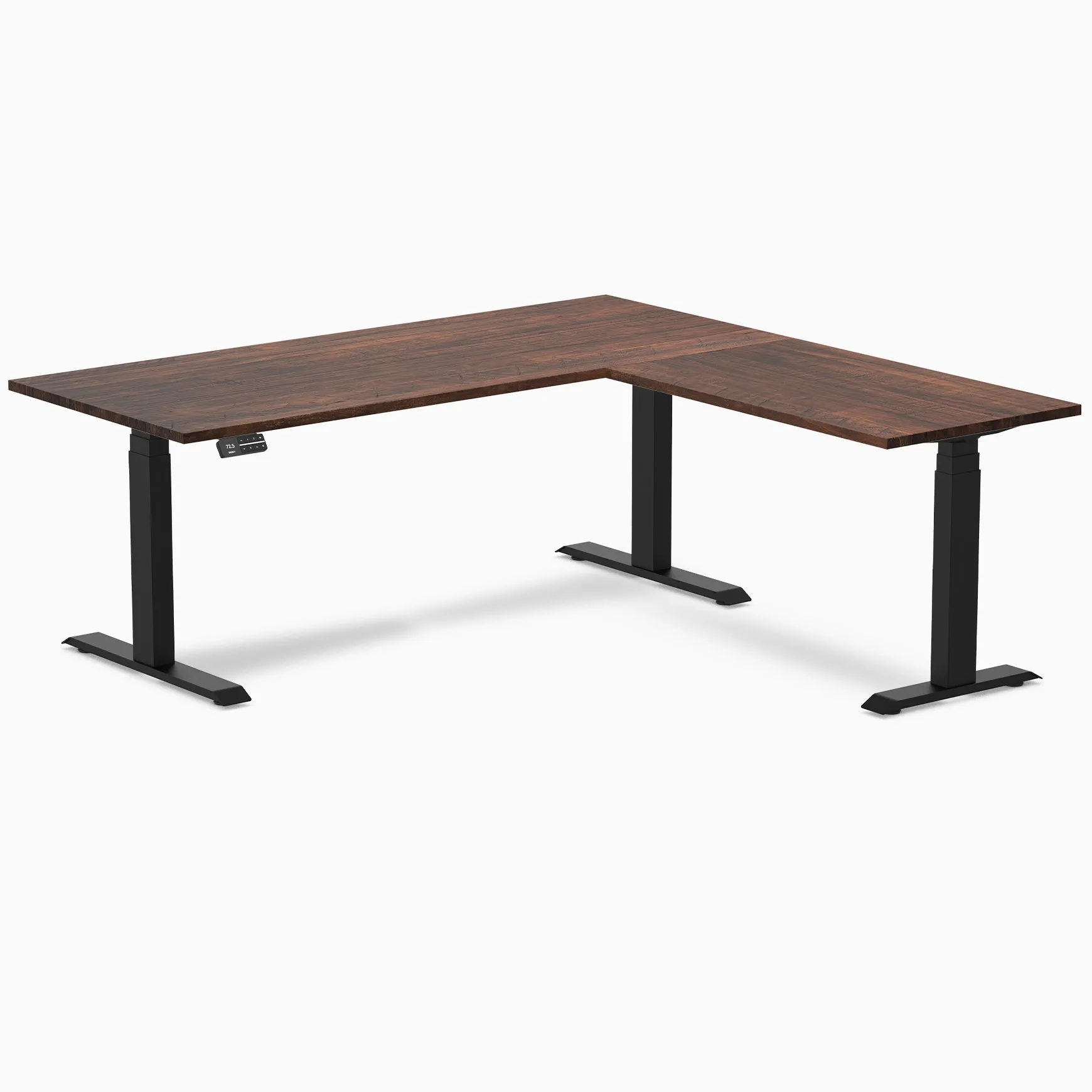 Desky Softwood L-Shape Sit Stand Desk