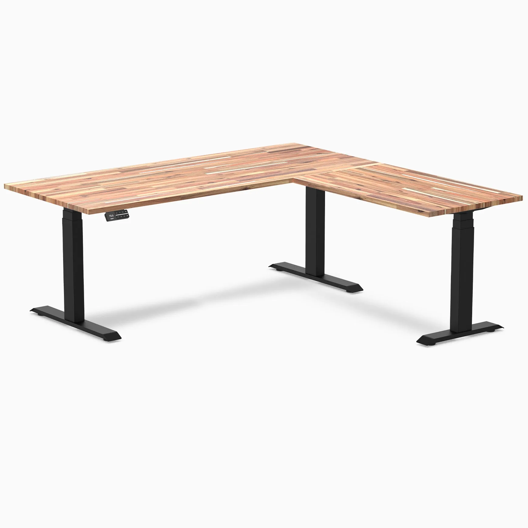 Desky Softwood L-Shape Sit Stand Desk