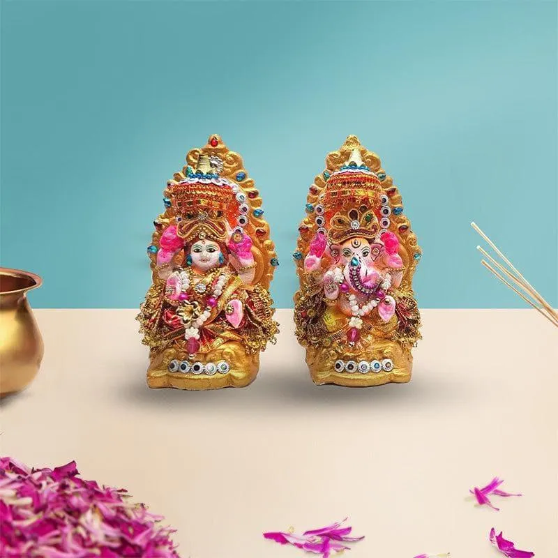 Divine Lakshmi Ganapati Idol Set