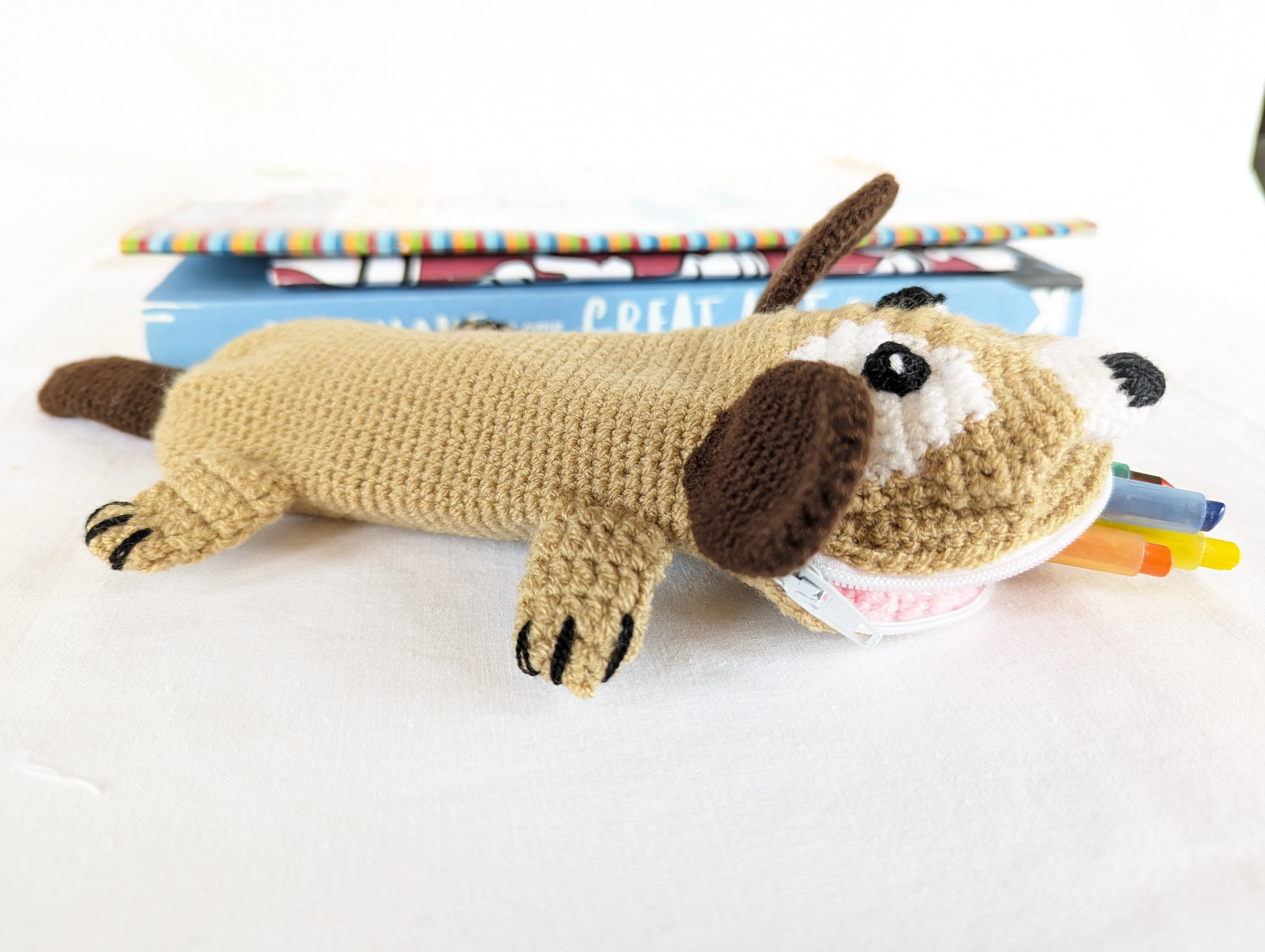 Dog Crochet Pencil Case