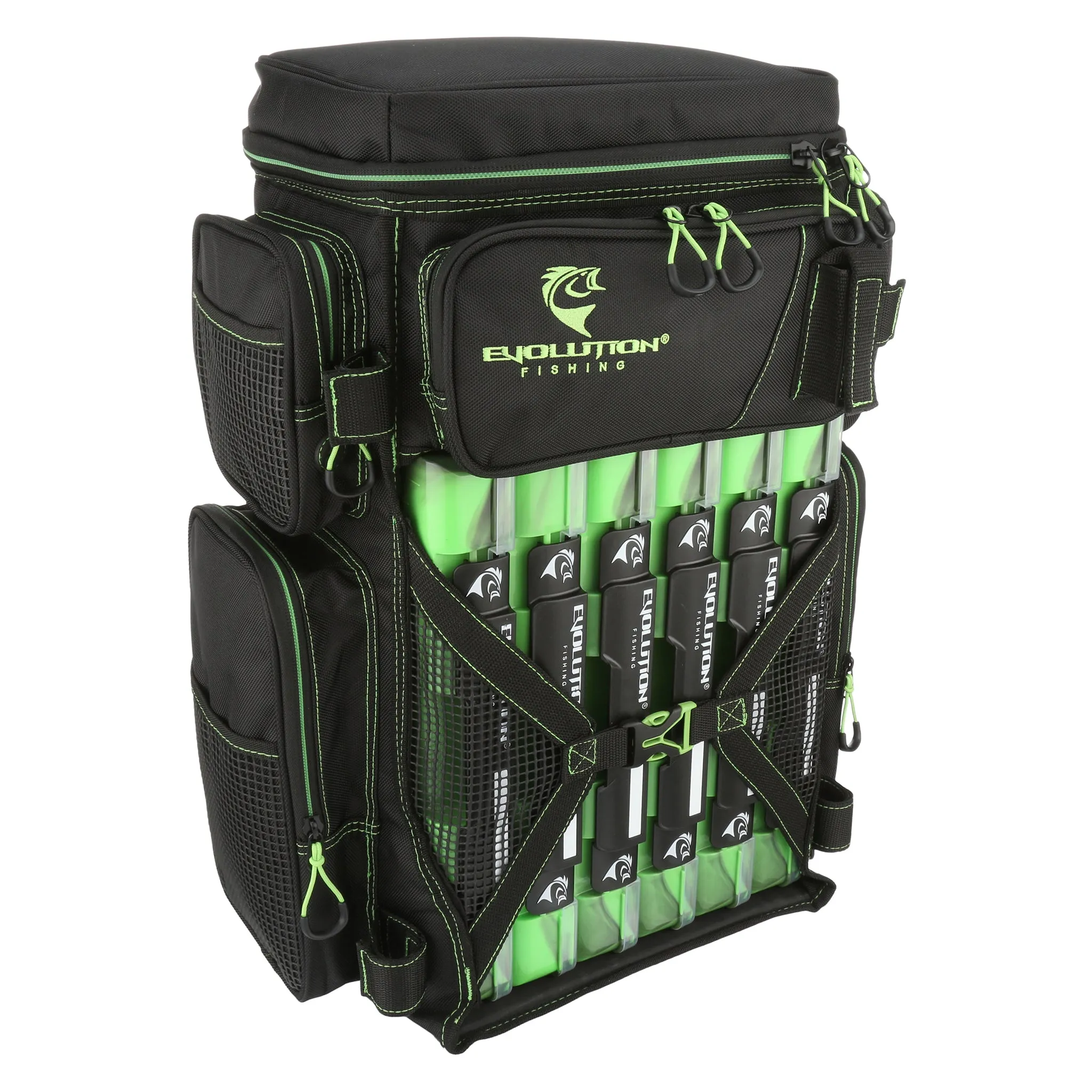 Drift Series 3700 Tackle Backpack with Rod Holders & QuikLatch Trays