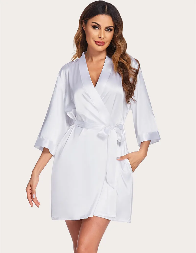 Ekouaer Luxurious Satin Night Robe (US Only)