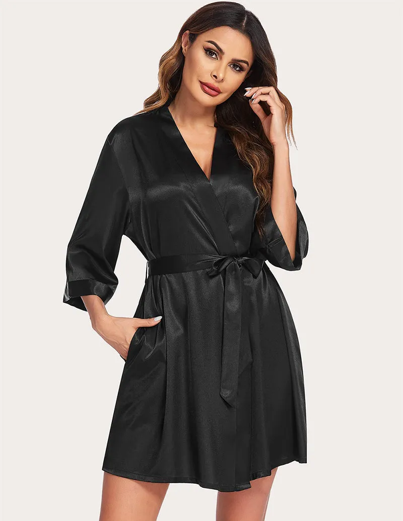 Ekouaer Luxurious Satin Night Robe (US Only)