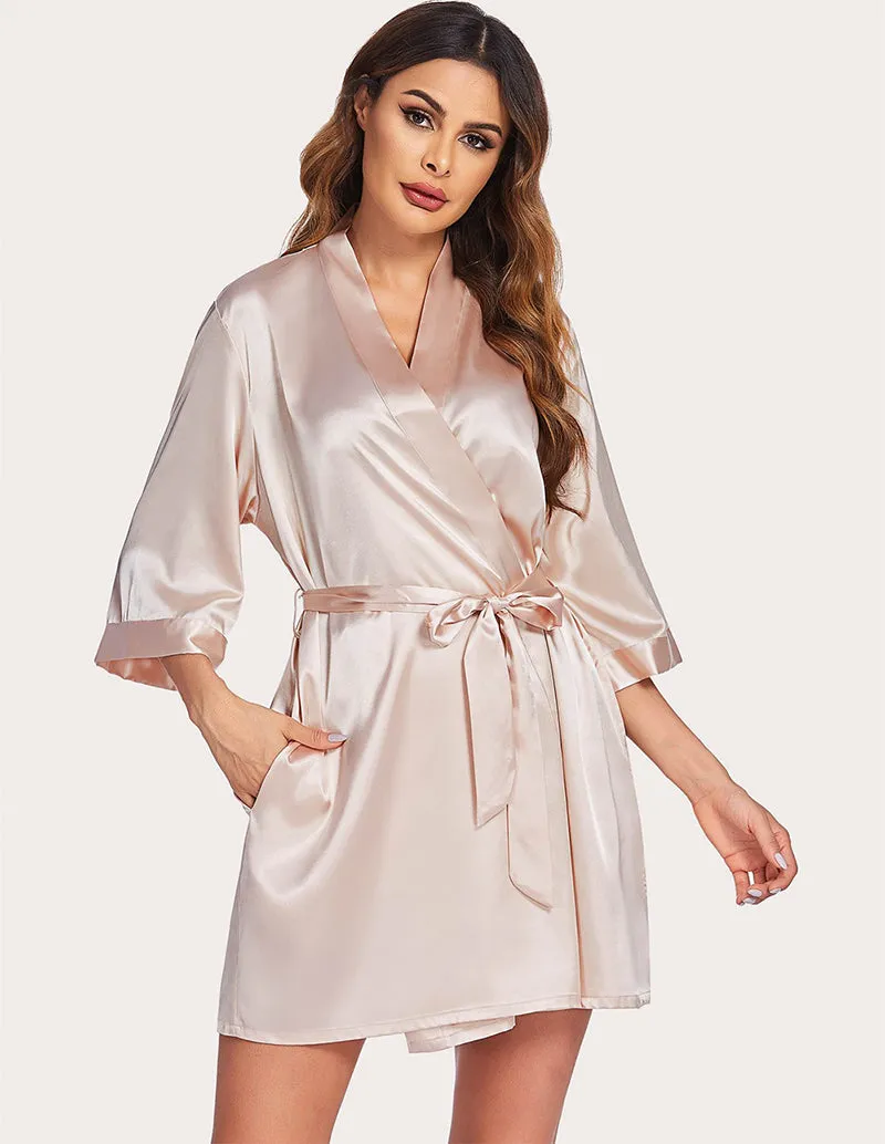 Ekouaer Luxurious Satin Night Robe (US Only)