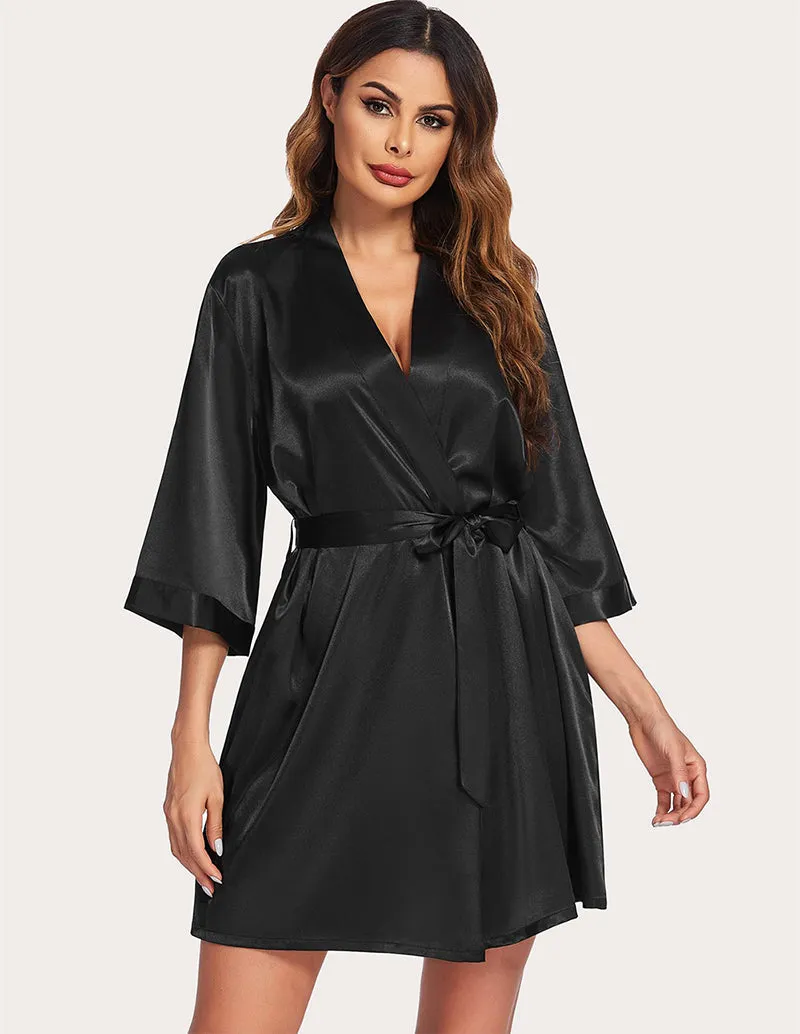 Ekouaer Luxurious Satin Night Robe (US Only)