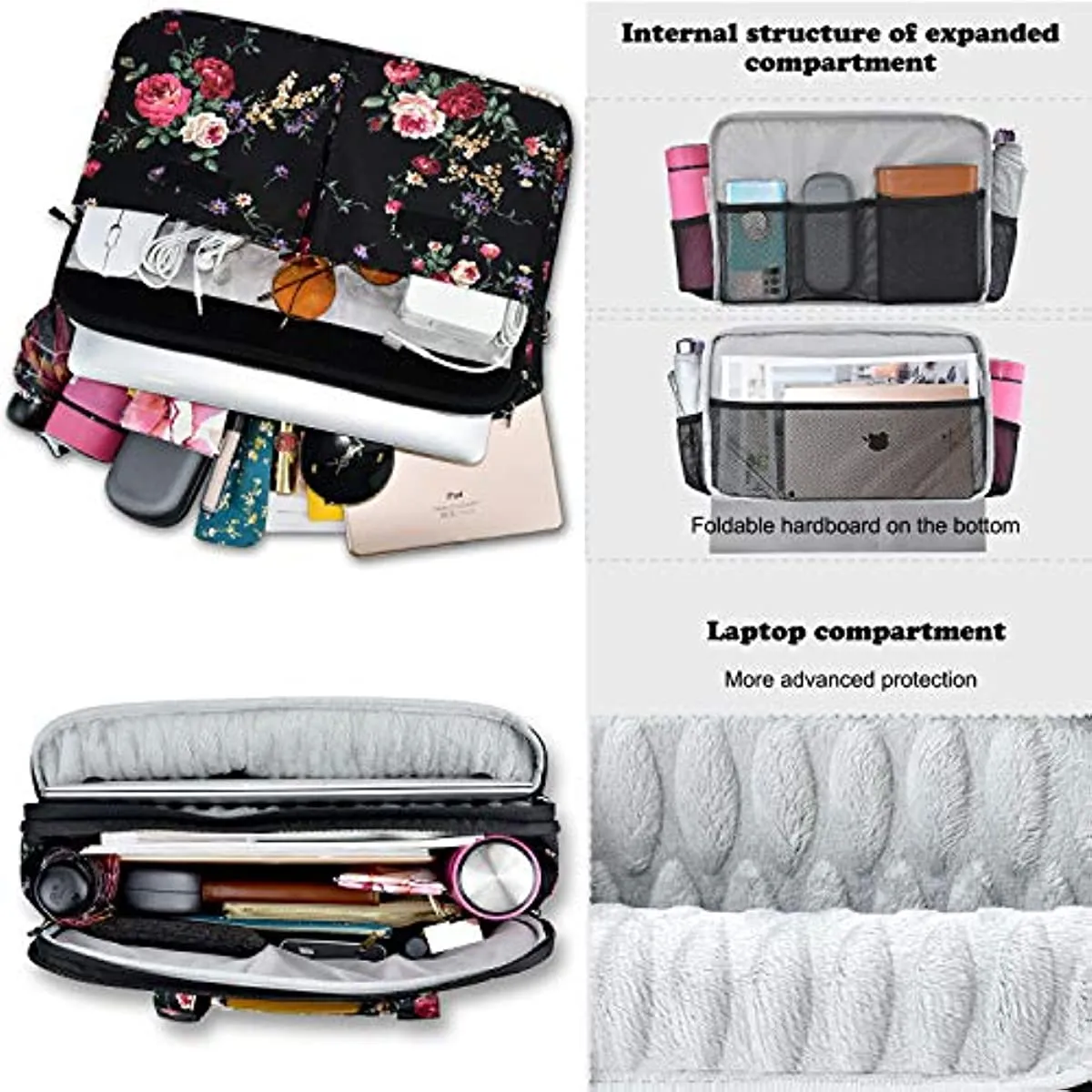 Expandable Laptop Case Briefcase Compatible with MacBook Air/Pro 13" 14" 15" 16"