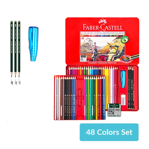 Faber-Castell Oil Colored Pencil Tin Case 48 / 60 / 100 Colors Set