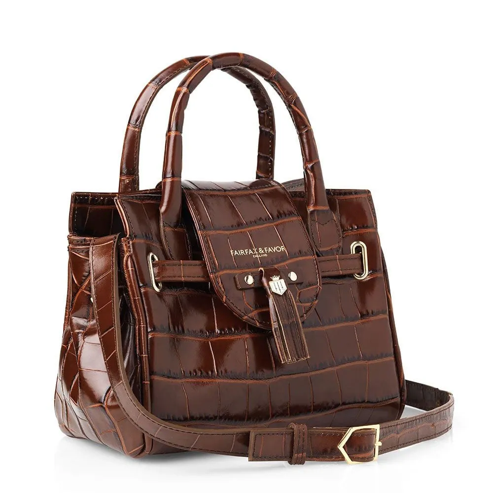 Fairfax & Favor Ladies Mini Windsor Conker Leather Handbag