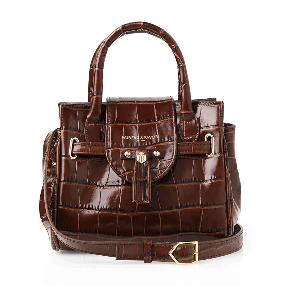 Fairfax & Favor Ladies Mini Windsor Conker Leather Handbag