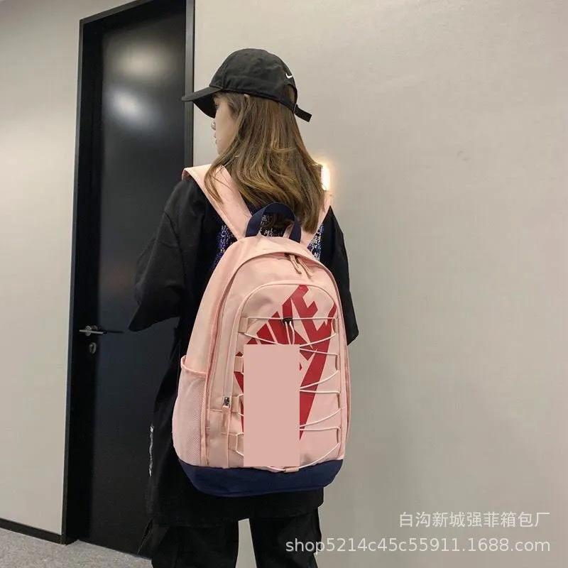 Fashion Brand Letter Backpack Large Capacity Student Schoolbag Men's and Women's Backpacks Sports Travel Computer Bag Outdoor High School Student