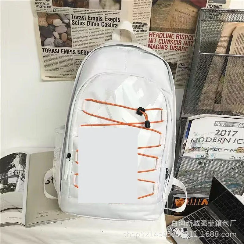 Fashion Brand Letter Backpack Large Capacity Student Schoolbag Men's and Women's Backpacks Sports Travel Computer Bag Outdoor High School Student