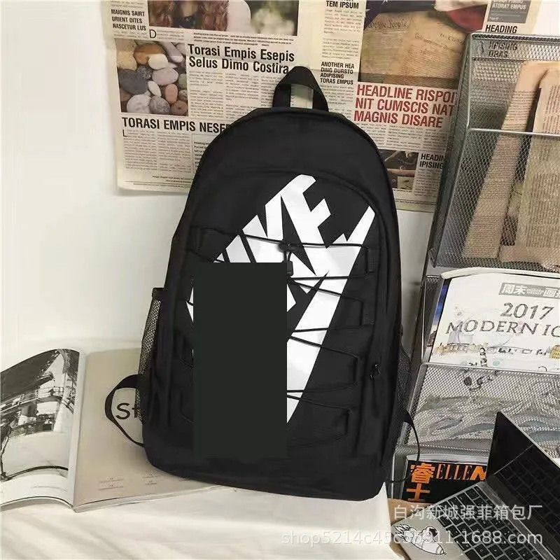 Fashion Brand Letter Backpack Large Capacity Student Schoolbag Men's and Women's Backpacks Sports Travel Computer Bag Outdoor High School Student