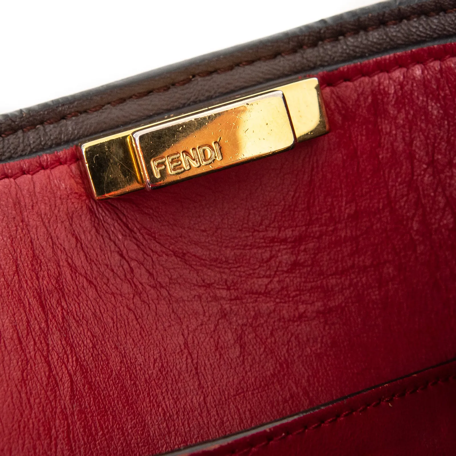 Fendi Peekaboo Black Leather Shoulder Bag