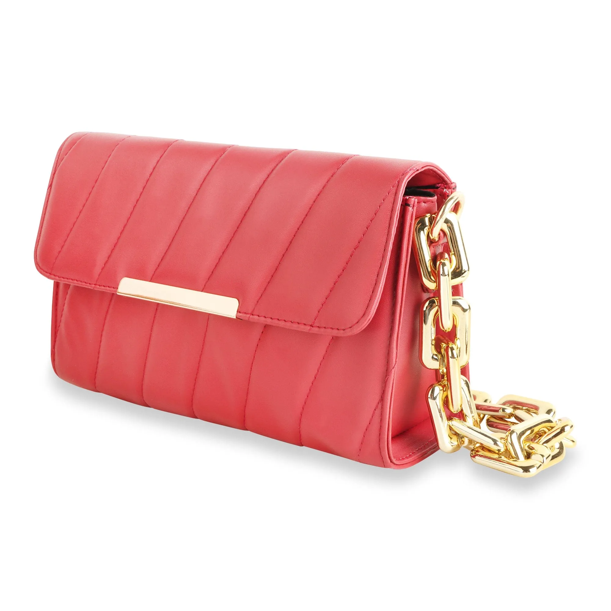 Flap Gold Plated Shoulder Bag