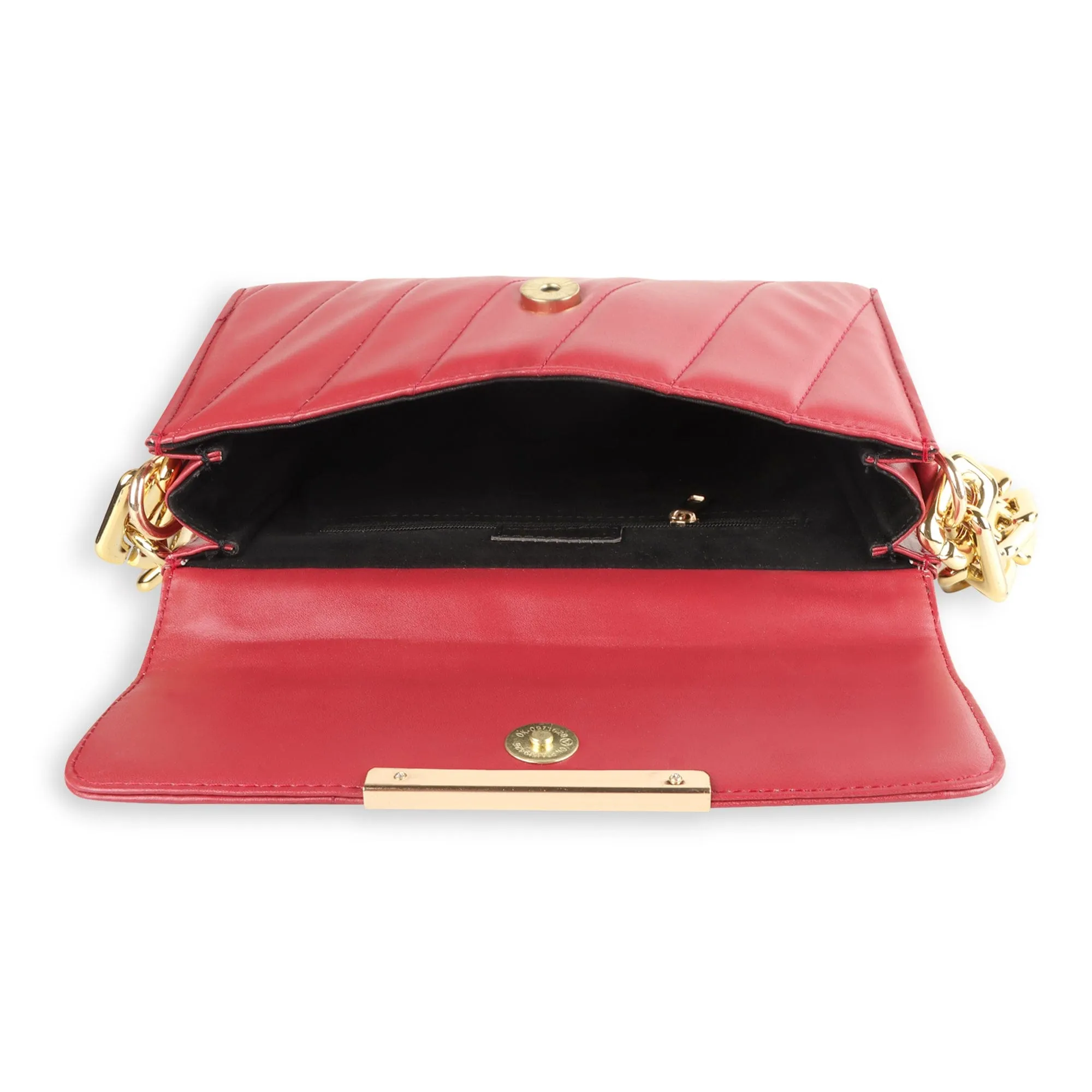 Flap Gold Plated Shoulder Bag