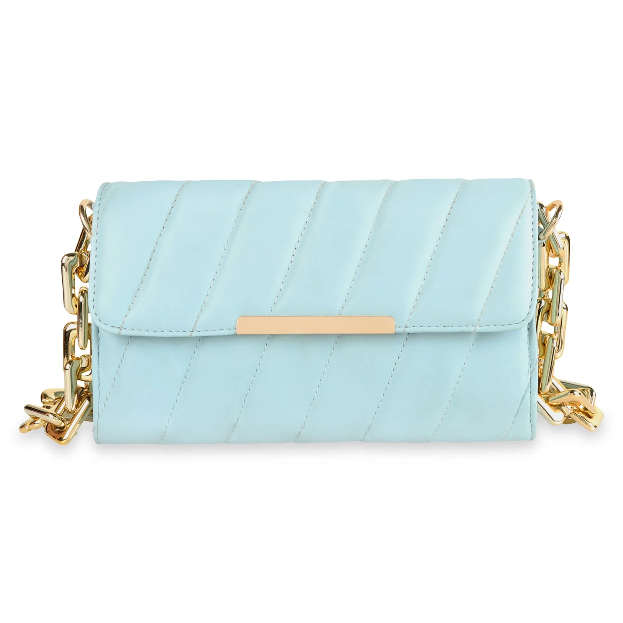 Flap Gold Plated Shoulder Bag