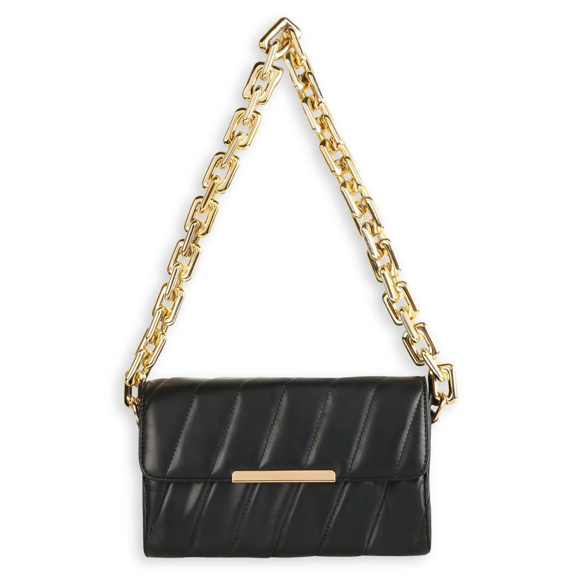 Flap Gold Plated Shoulder Bag