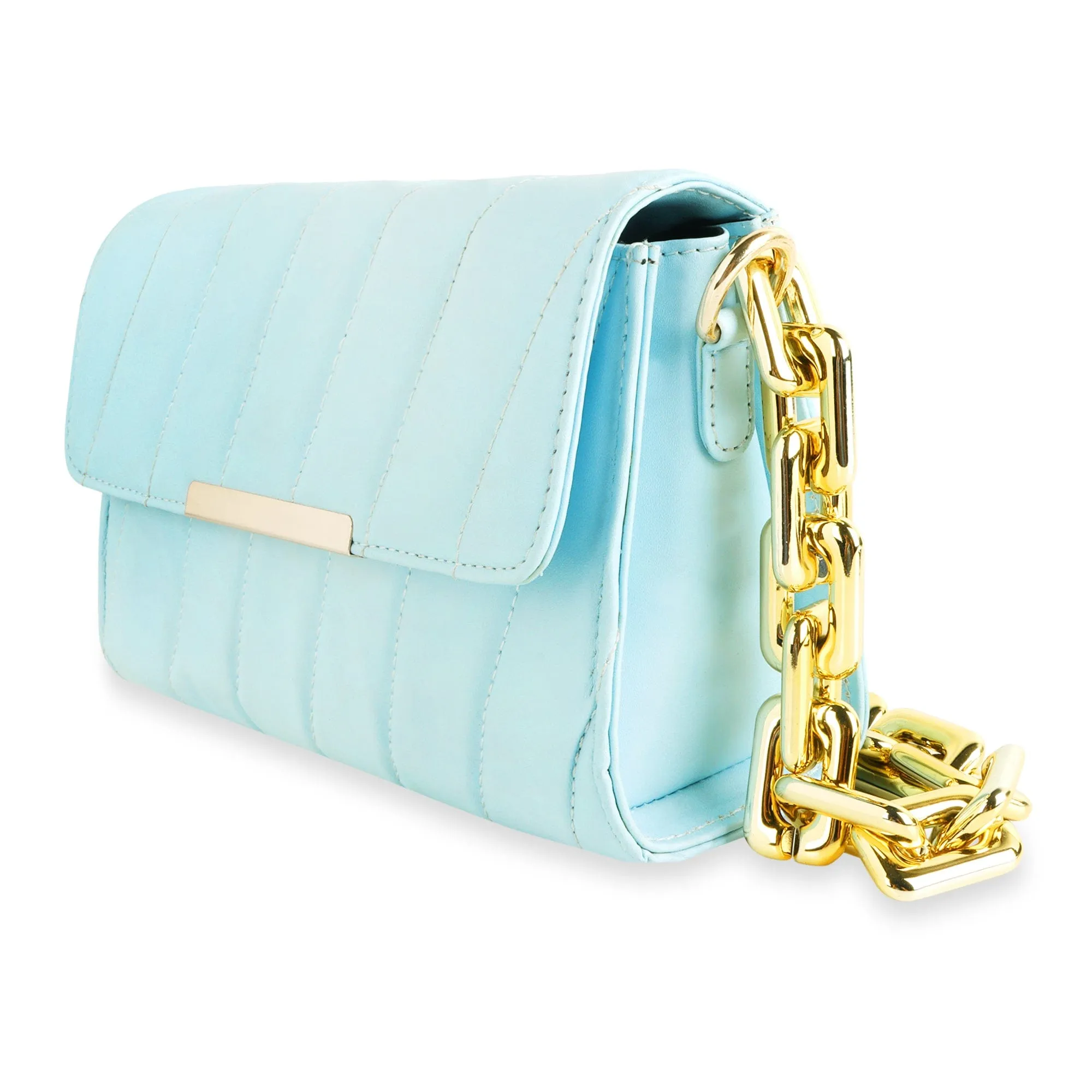 Flap Gold Plated Shoulder Bag