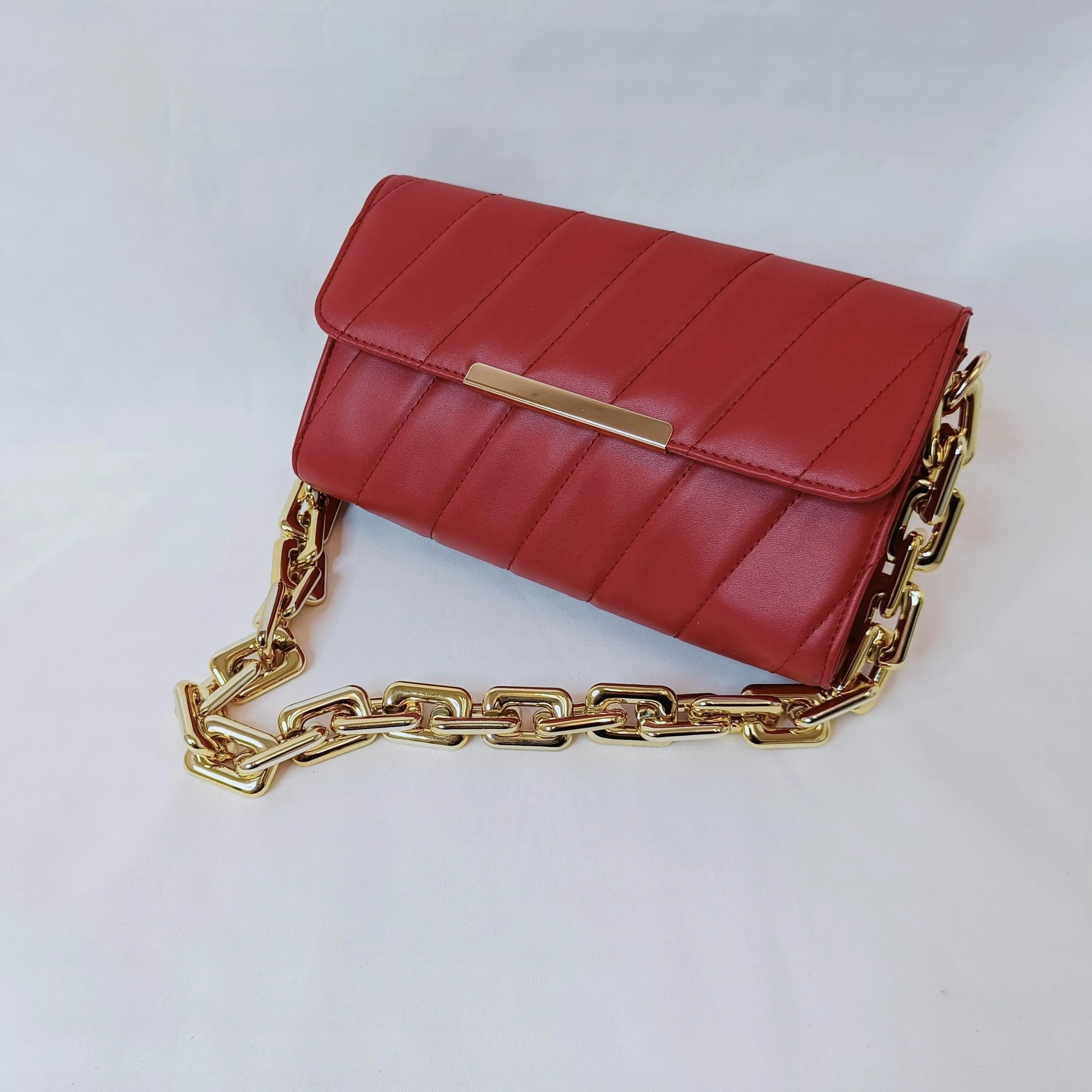 Flap Gold Plated Shoulder Bag