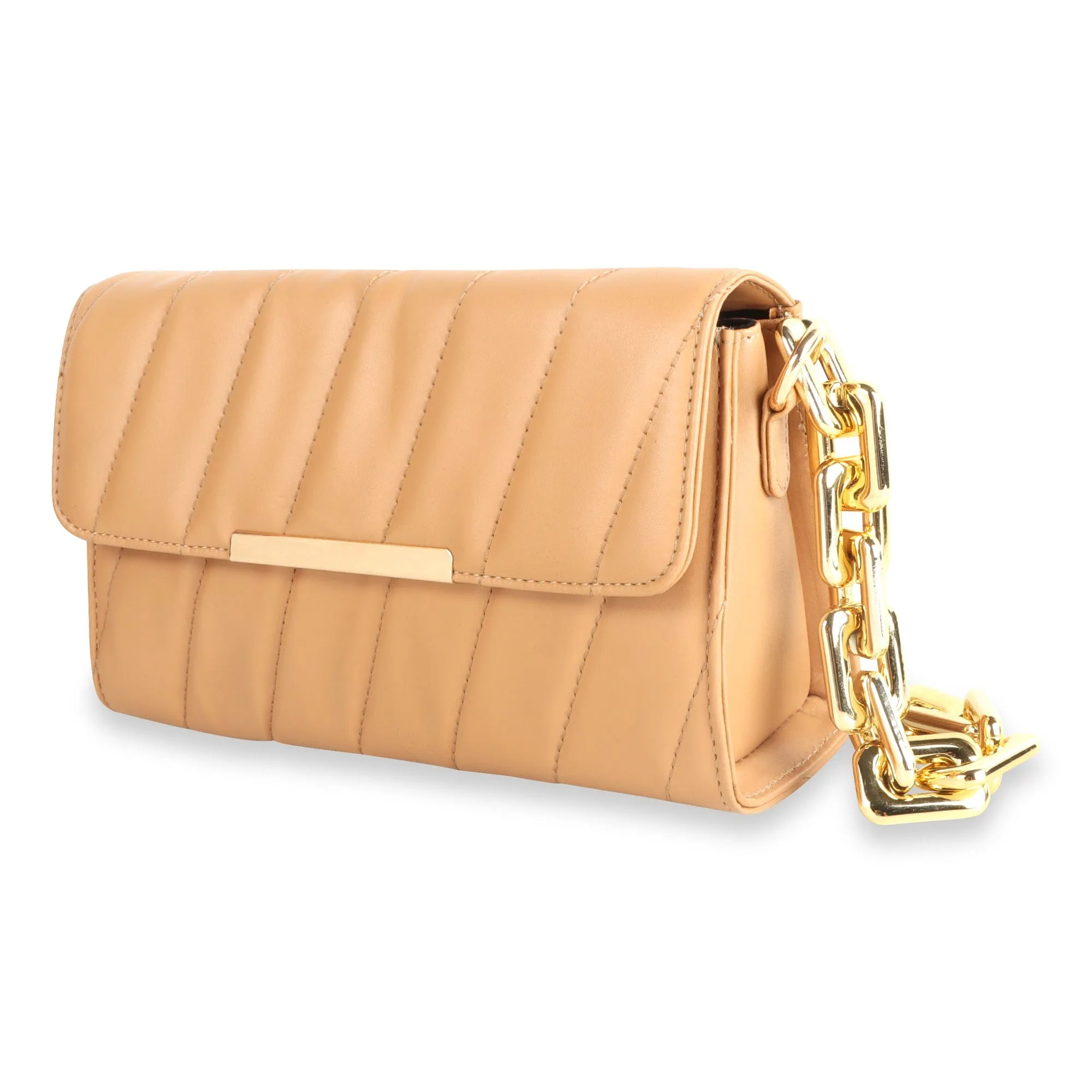 Flap Gold Plated Shoulder Bag