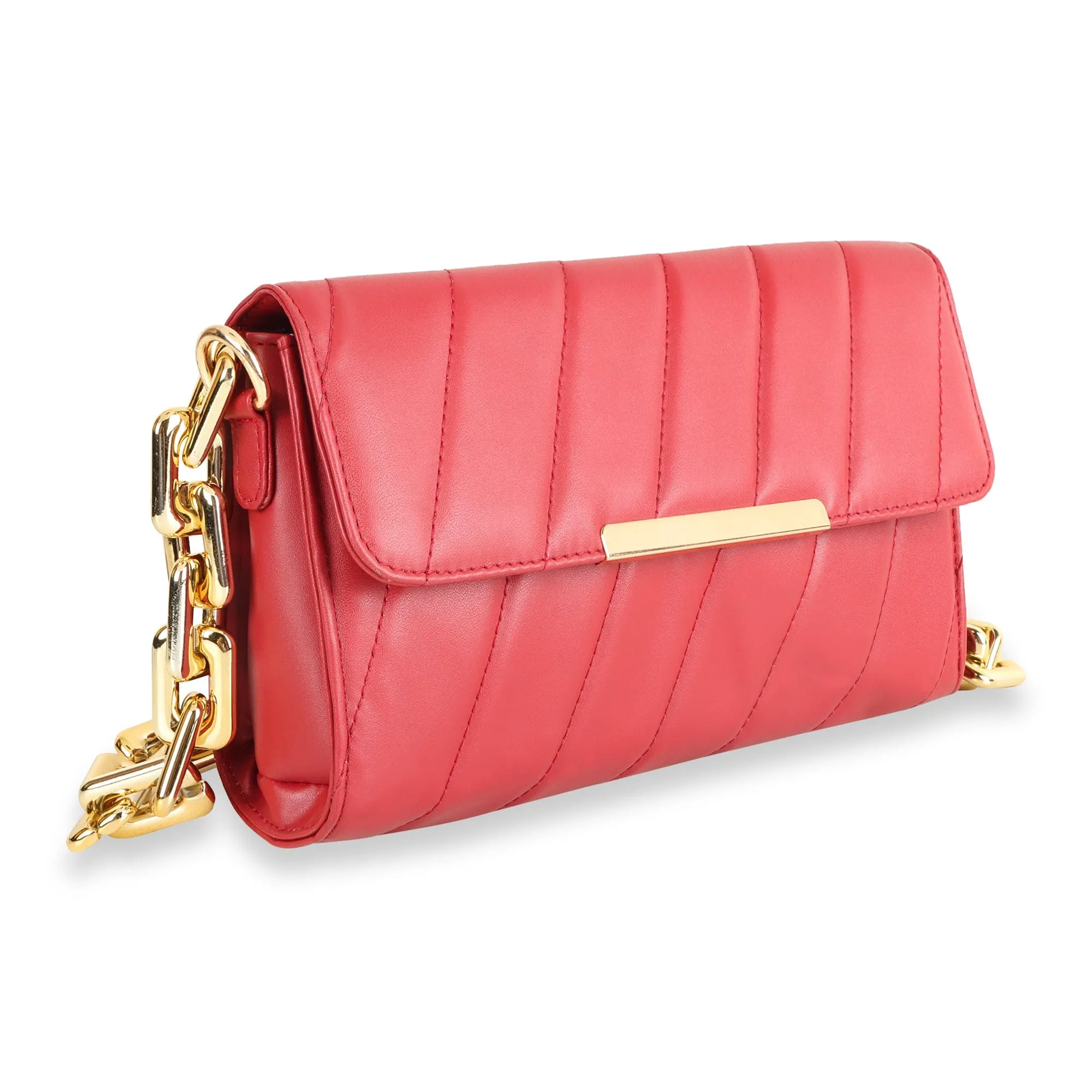 Flap Gold Plated Shoulder Bag