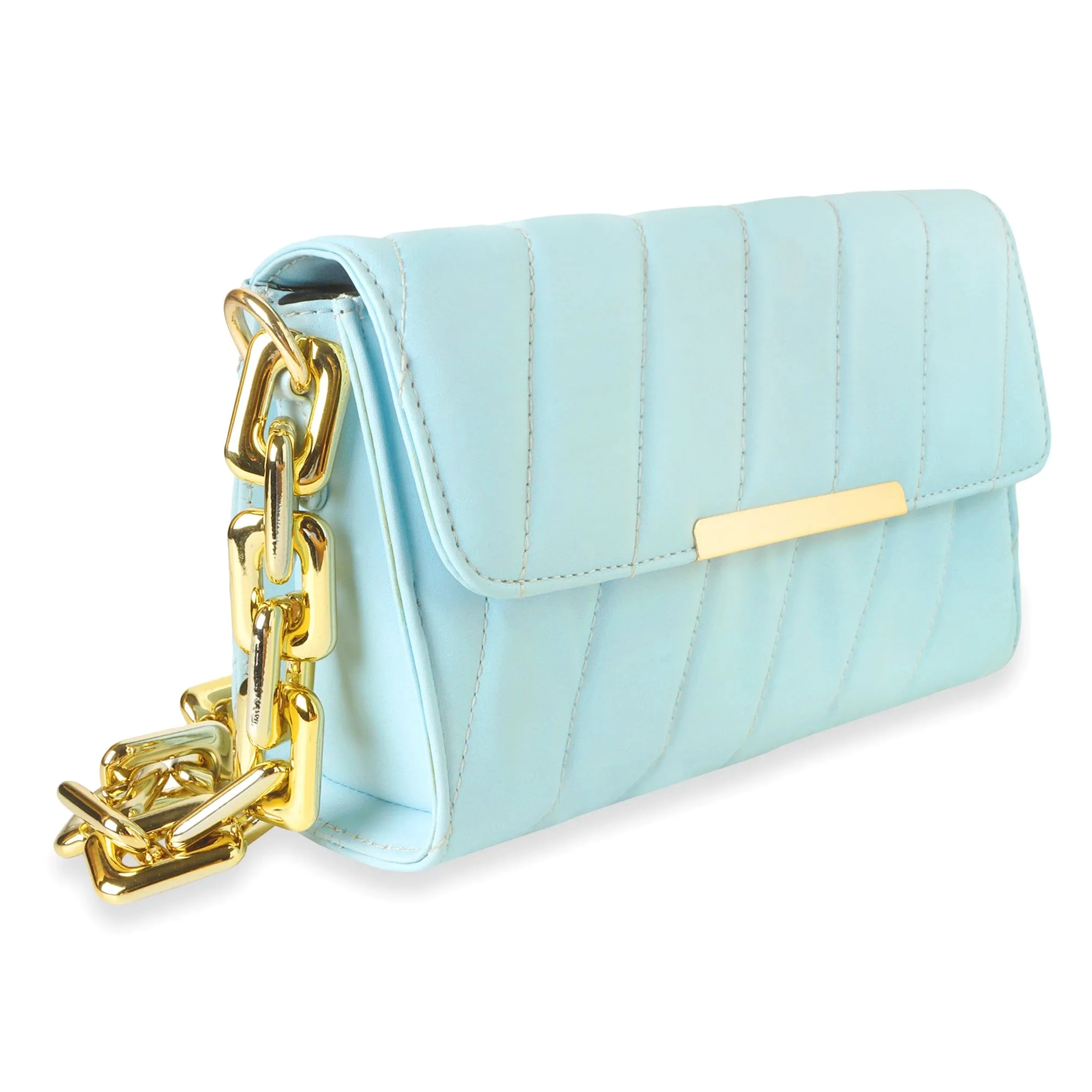 Flap Gold Plated Shoulder Bag