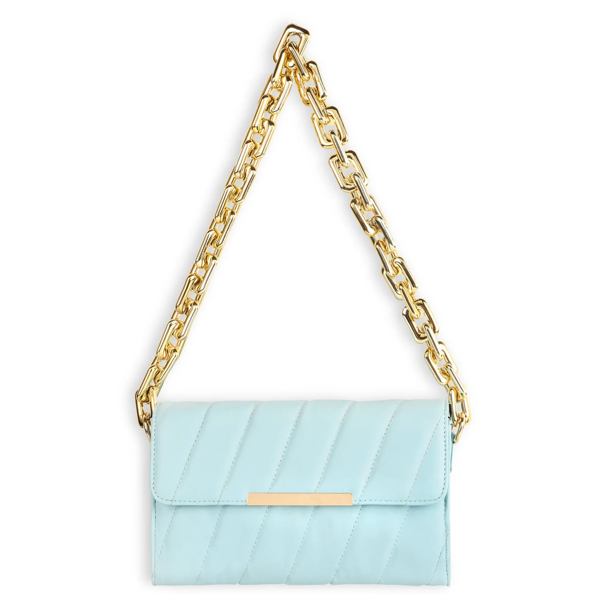 Flap Gold Plated Shoulder Bag