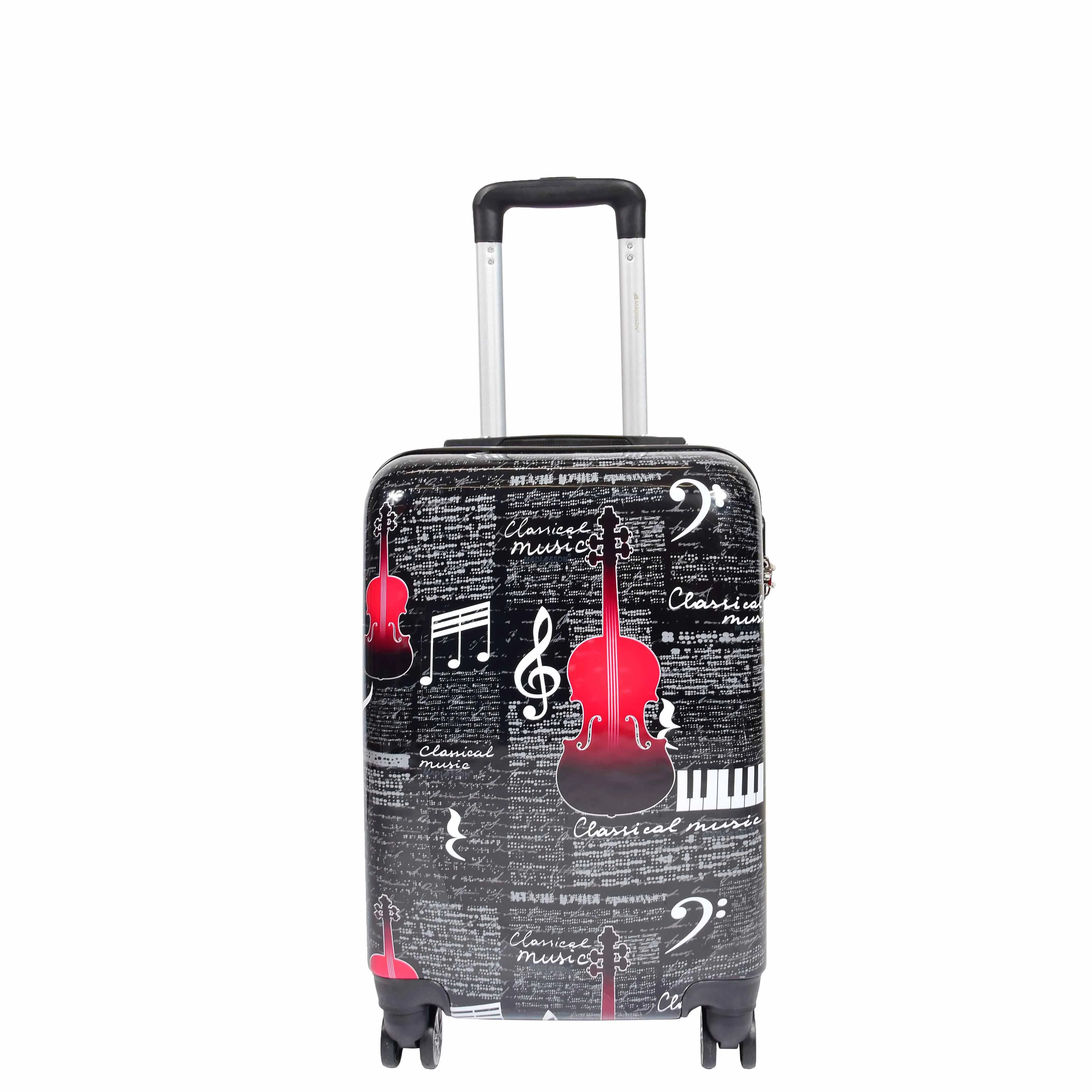 Four Wheels Hard Shell Music Print Luggage Bilbao