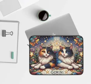 Gemini Zodiac - Cat Lover - Laptop Sleeve