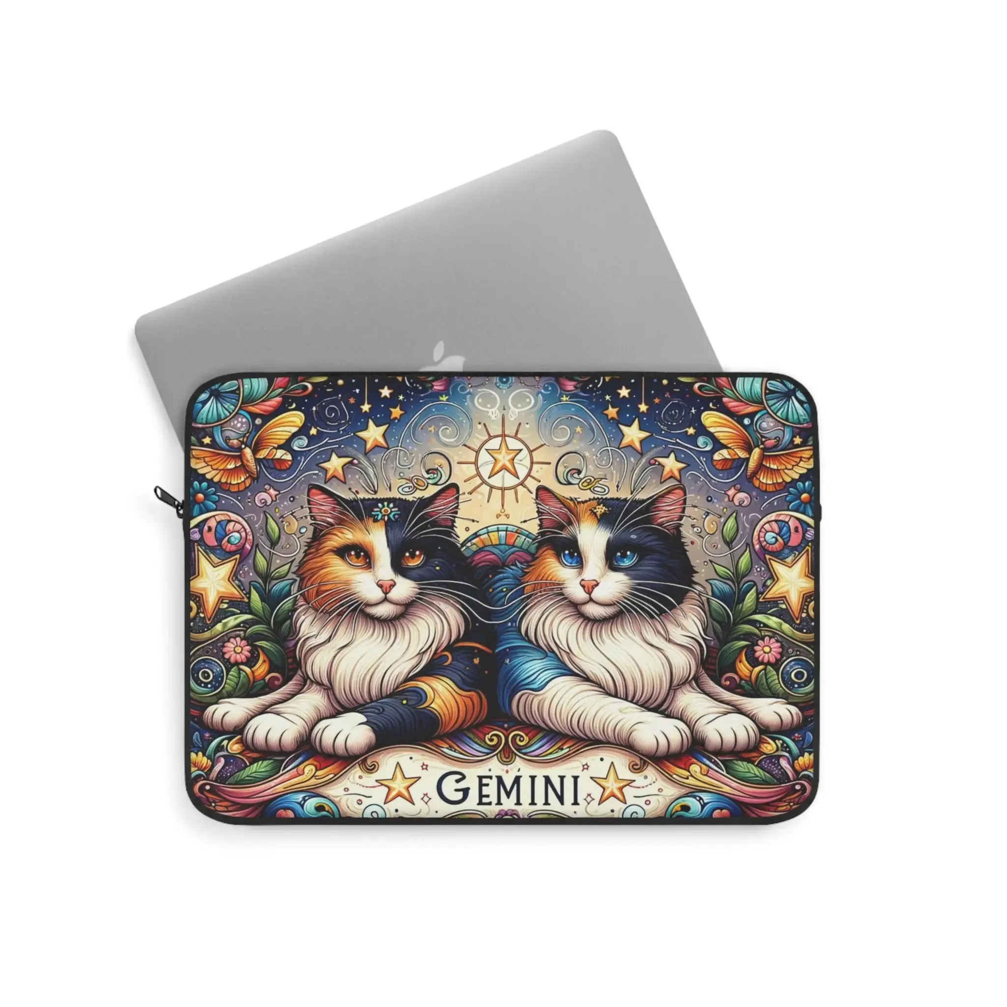 Gemini Zodiac - Cat Lover - Laptop Sleeve