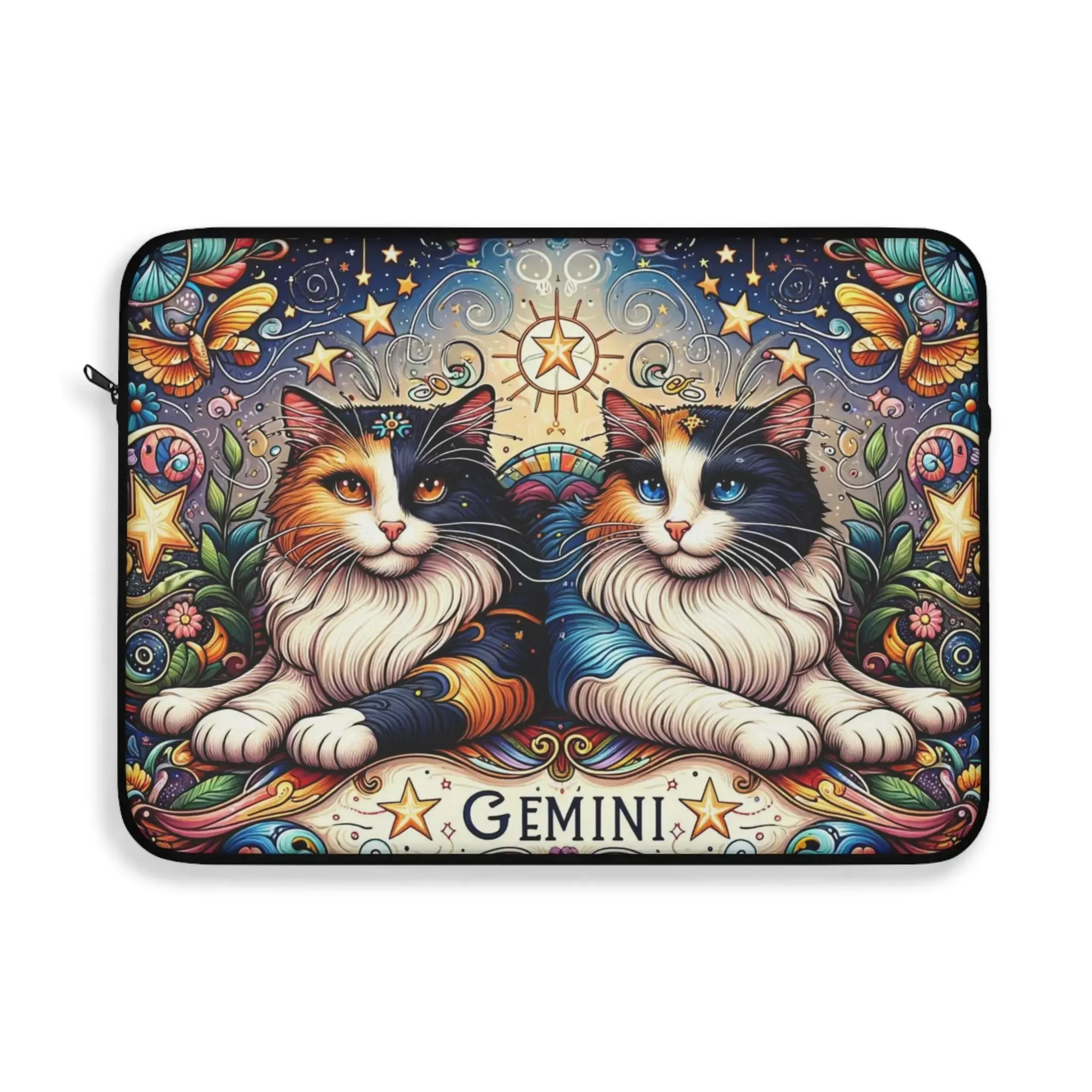 Gemini Zodiac - Cat Lover - Laptop Sleeve