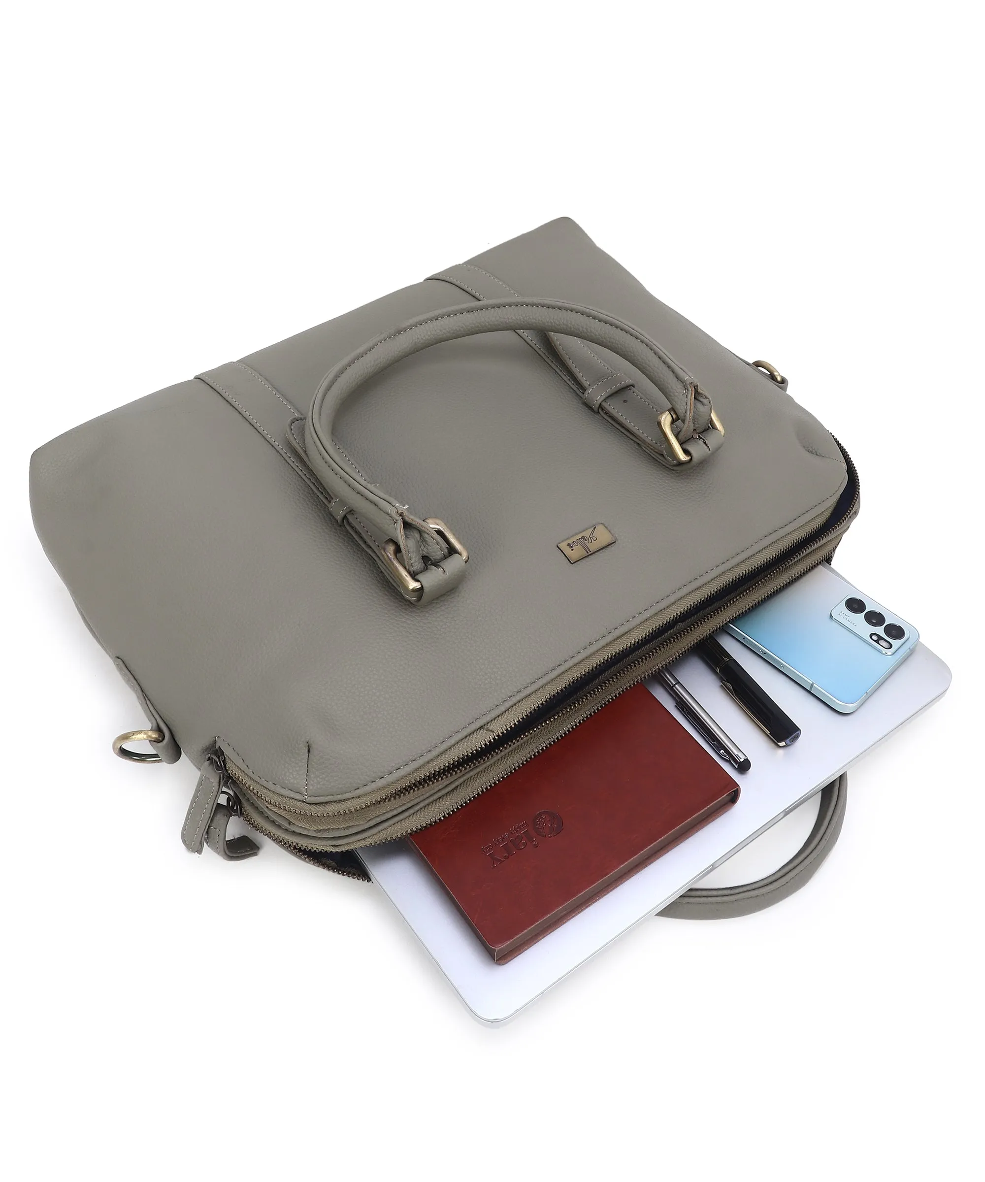 Grey Multicompartment Laptop Bag for Men