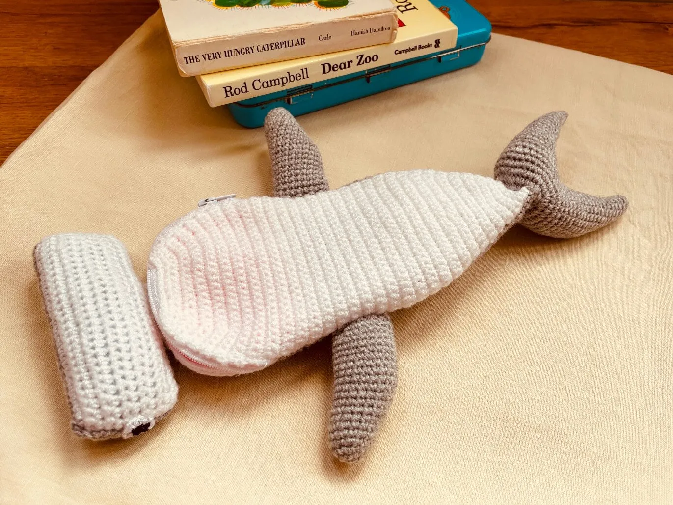 Hammerhead Shark Crocheted Pencil Case