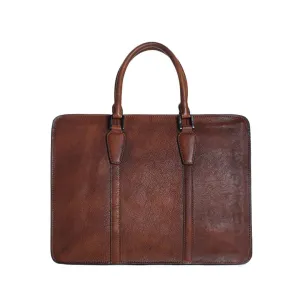 Handmade Retro Full Grain Leather Men's Satchel, Briefcase, Handbag 