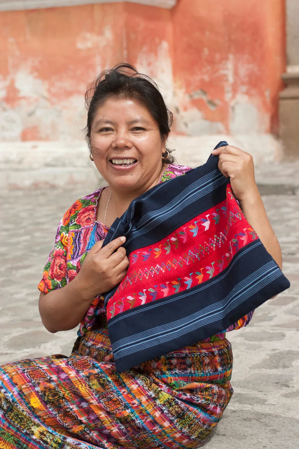 Handwoven Cotton Table Runner from Guatemala - Resplendent Tradition | NOVICA