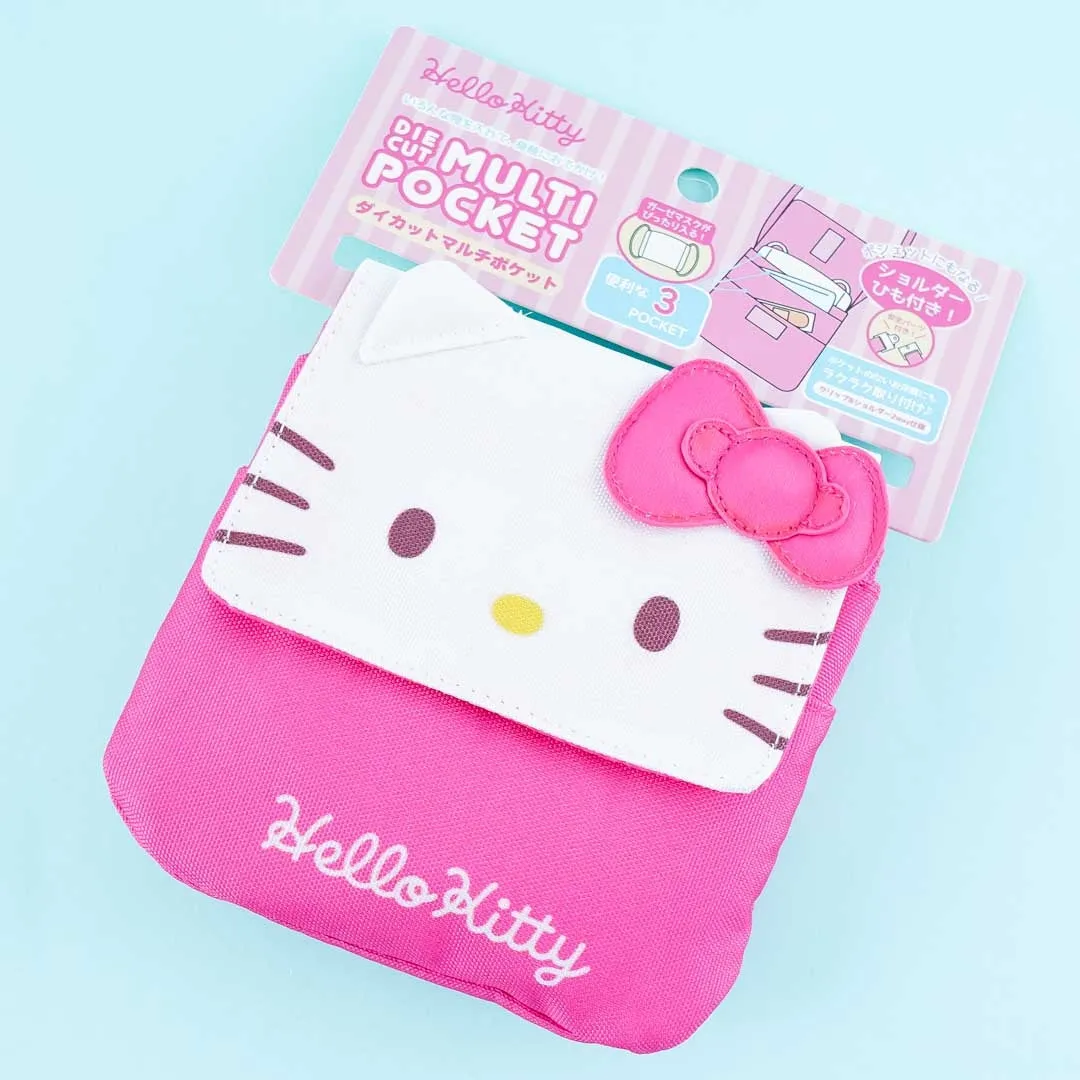 Hello Kitty Die-Cut Multi-Pocket Sling Bag