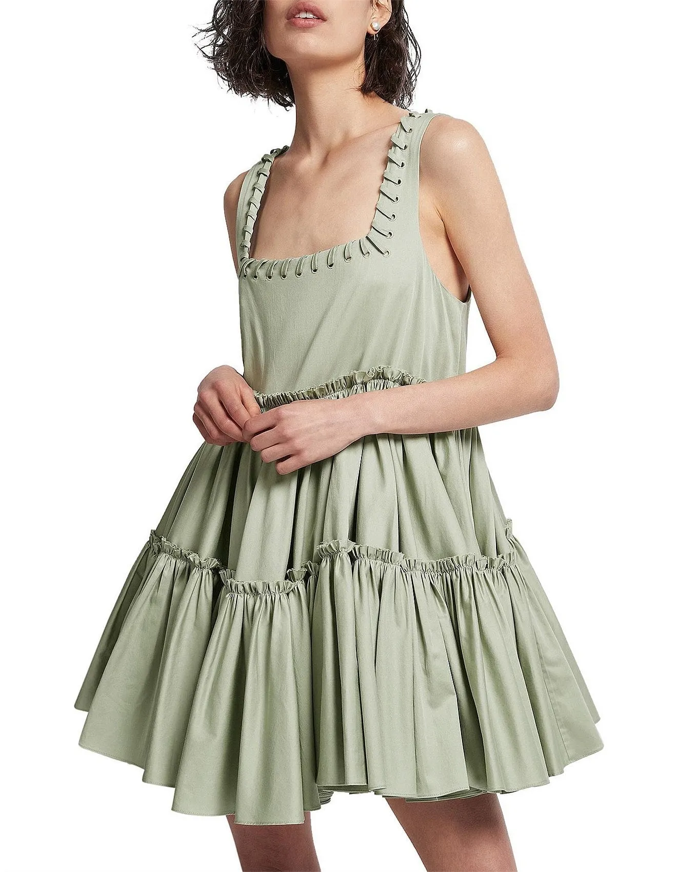 Hushed Mini Dress Green