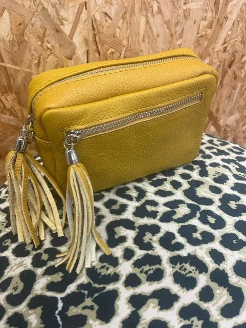 Isla Soft Leather Handbag - Mustard