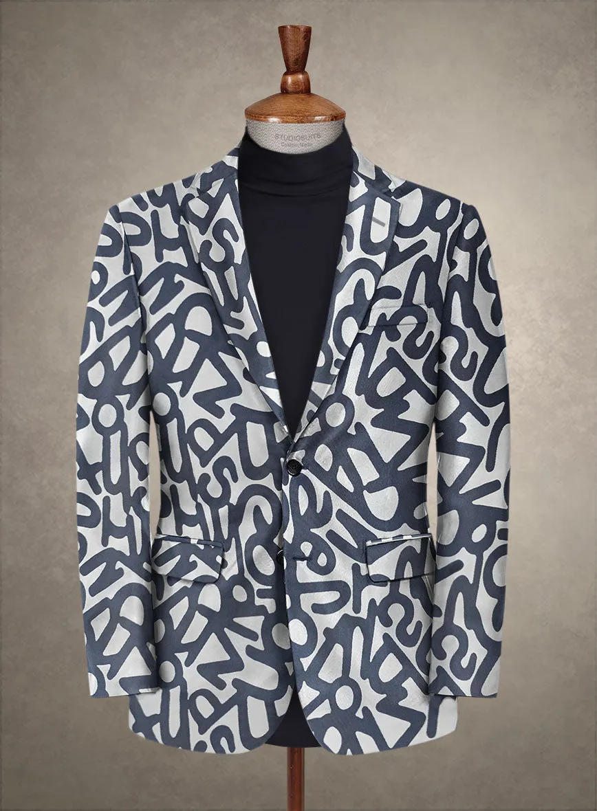 Italian Silk Alfabeto Jacket