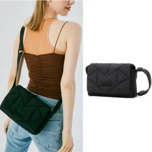 JILLSTUART Rosella Padding Black Small Shoulder Crossbody Bag Lightweight nylon fabric material/ from Seoul, Korea